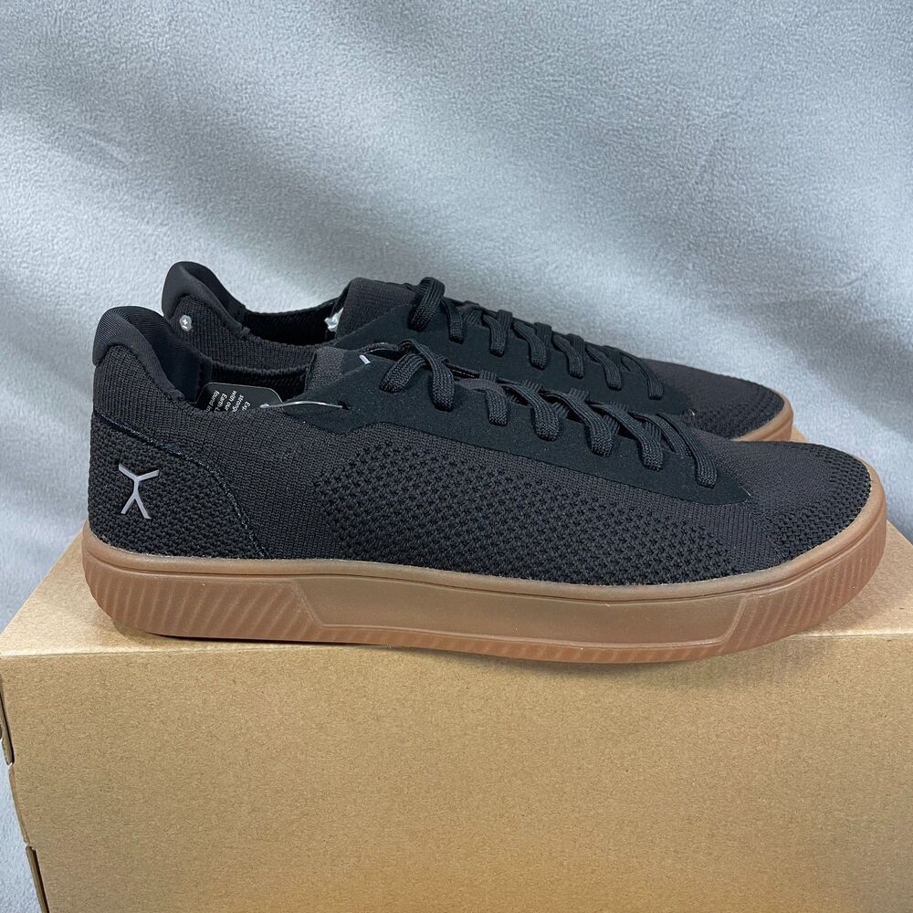 NWT Flux Footwear Adapt Knit Trainer Mens Size 10 Black Gum Shoes Sneakers